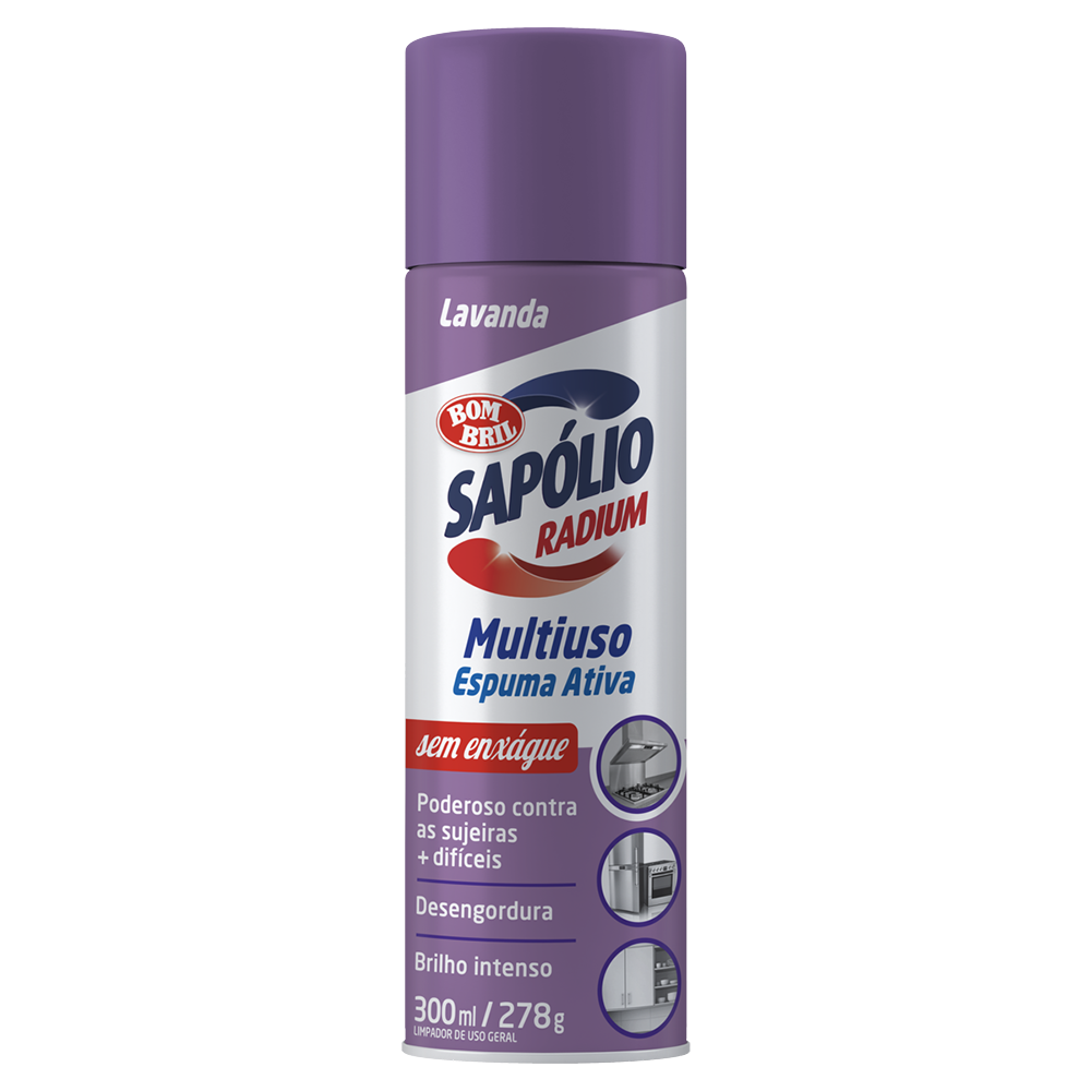 SAPOLIO RADIUM MULTIUSO 300ML ESPUMA ATIVA LAVANDA