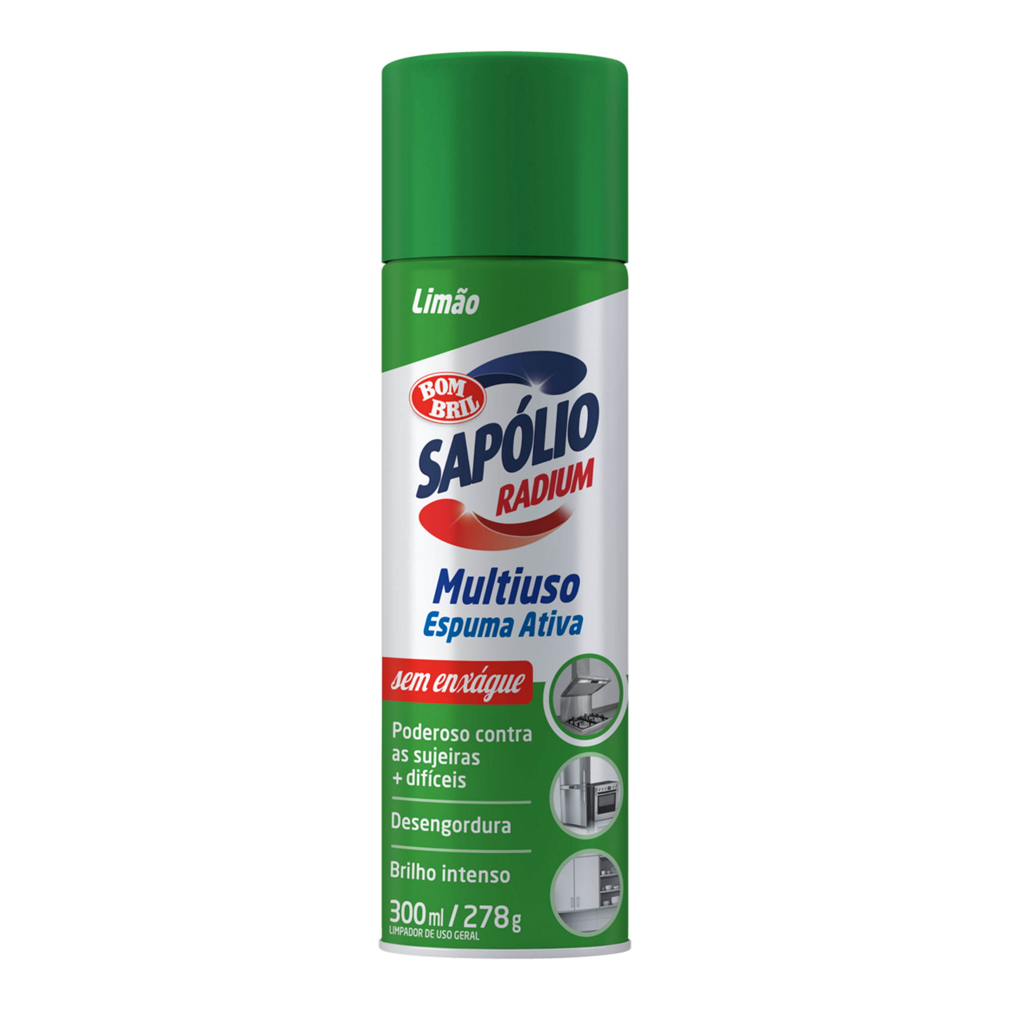 SAPOLIO RADIUM MULTIUSO 300ML ESPUMA ATIVA LIMAO