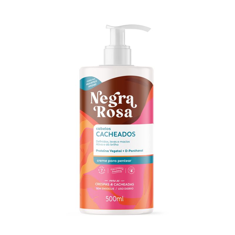 CREME DE PENTEAR NEGRA ROSA 500ML CACHOS