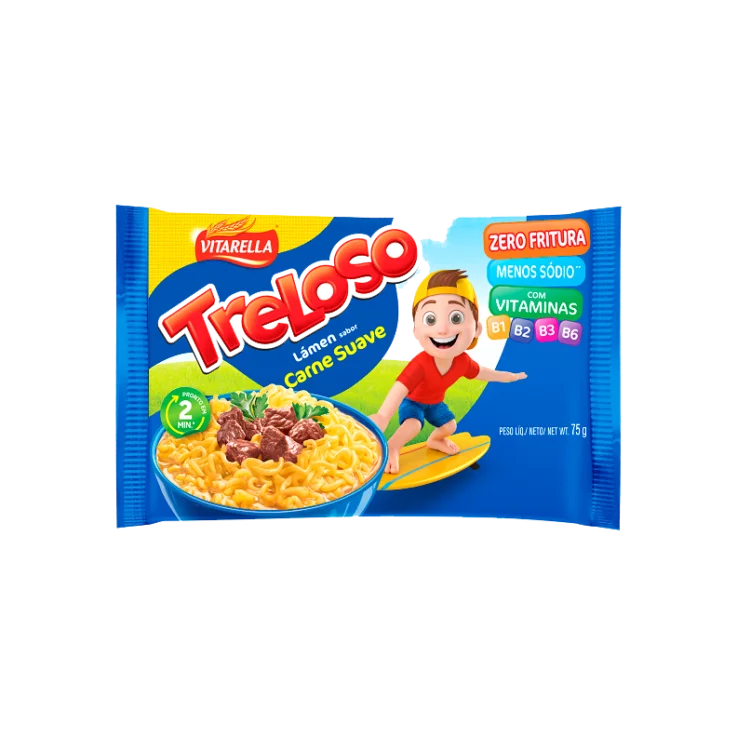 MACARRAO VITARELLA TRELOSO INSTANTANEO LAMEN 75G CARNE