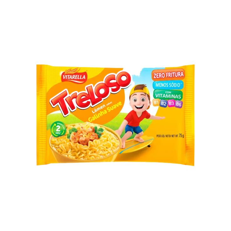 MACARRAO VITARELLA TRELOSO INSTANTANEO LAMEN 75G GALINHA SUAVE