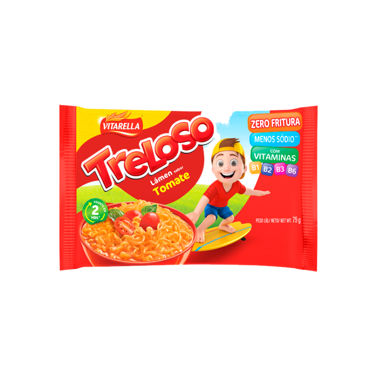 MACARRAO VITARELLA TRELOSO INSTANTANEO LAMEN 75G TOMATE