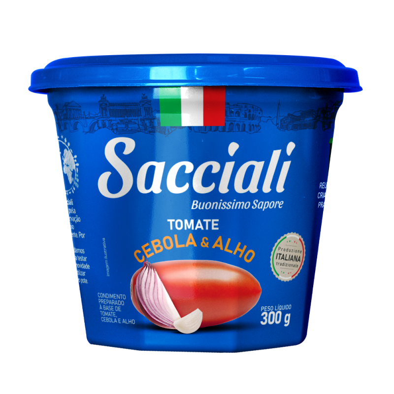 EXTRATO TOMATE SACCIALI BOWL 300G. CEBOLA E ALHO