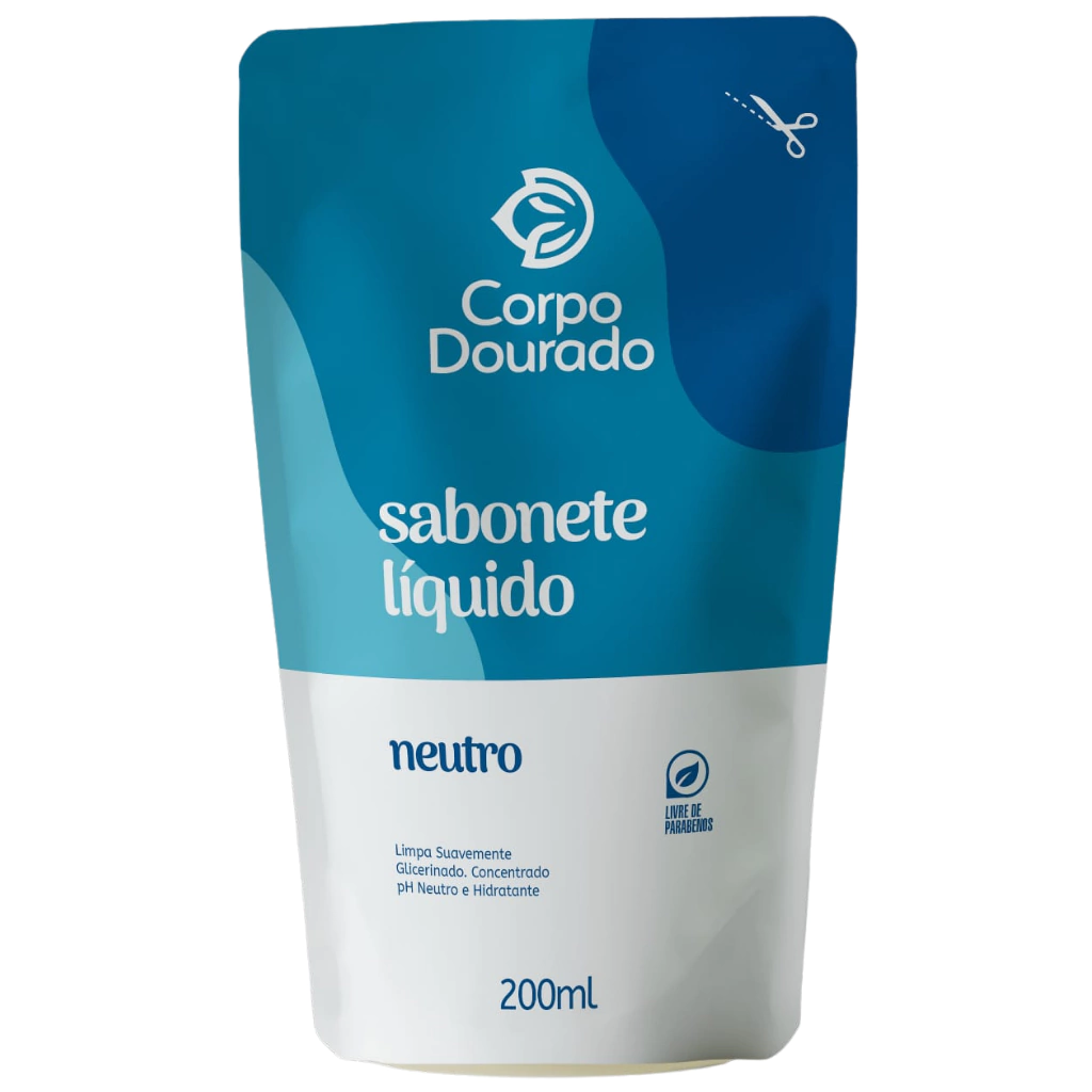 SABONETE LIQUIDO CORPO DOURADO REFIL 200ML NEUTRO