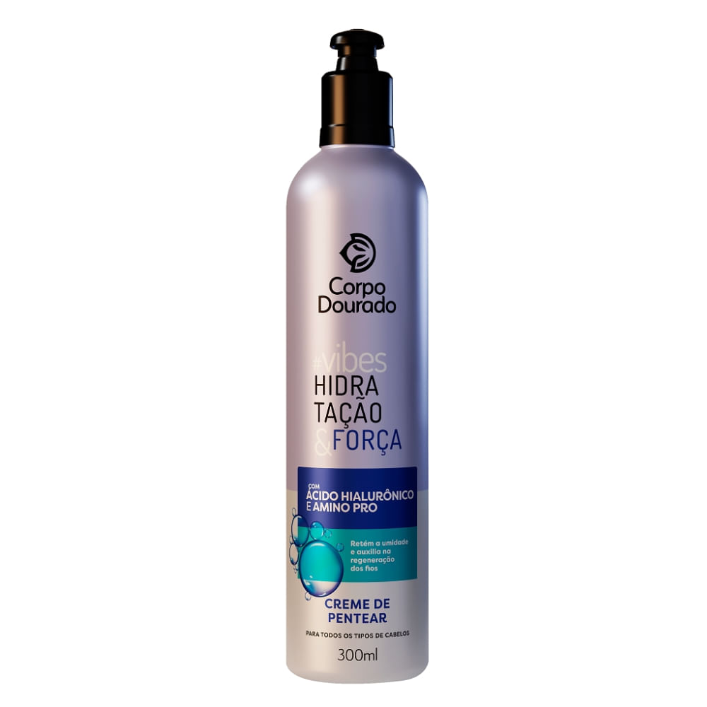 CREME DE PENTEAR CORPO DOURADO 300ML VIBES HIDRATACAO