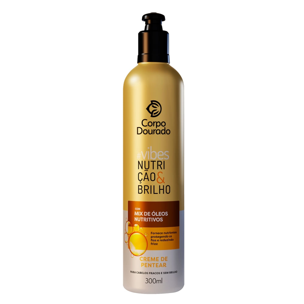 CREME DE PENTEAR CORPO DOURADO 300ML VIBES NUTRICAO
