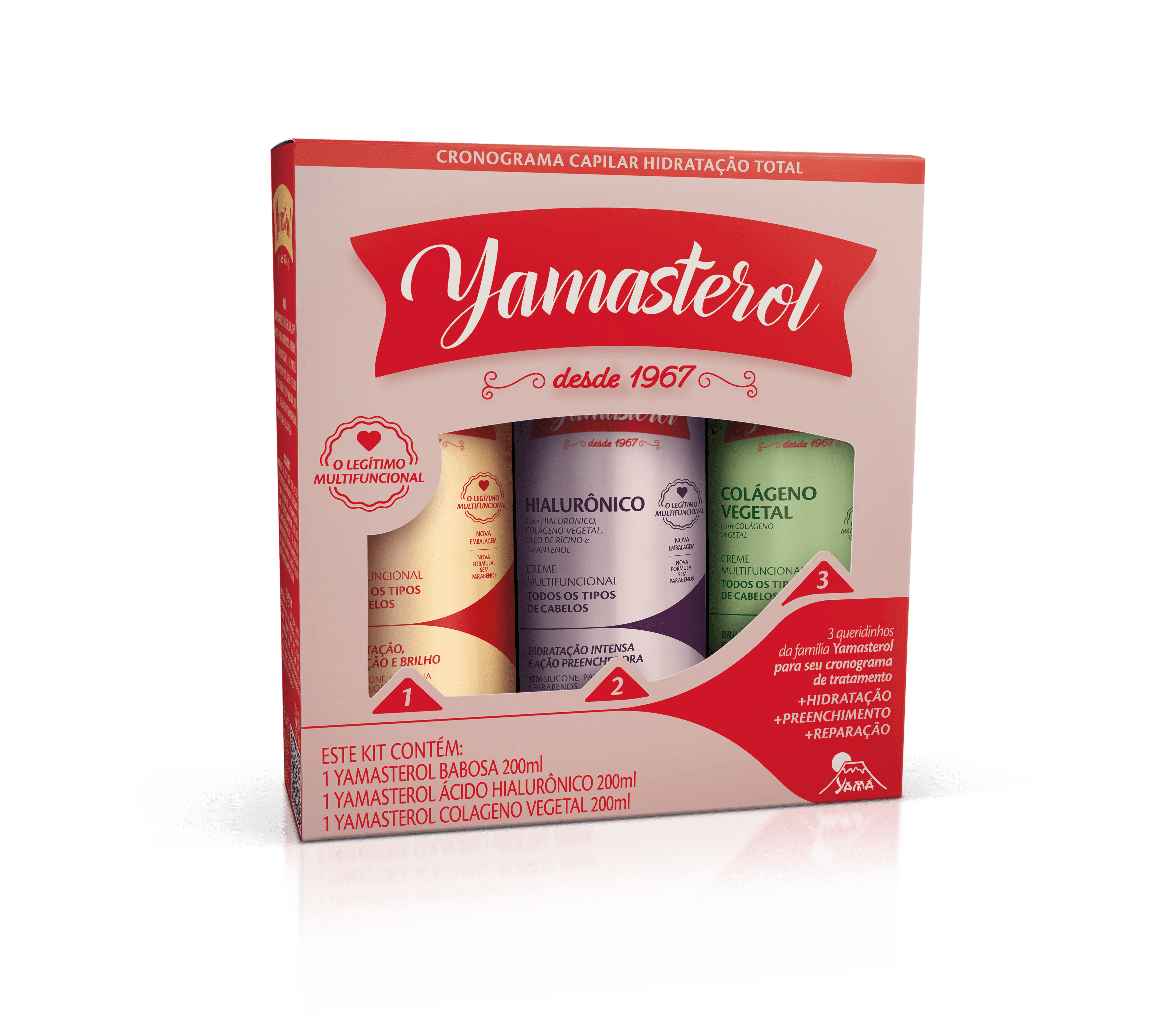 KIT YAMASTEROL 200G BABOSA + HIALURONICO + COLAGENO
