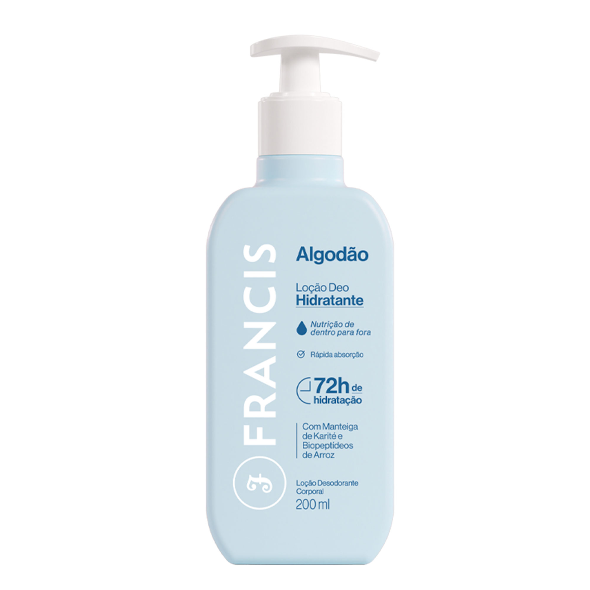 LOCAO DEO HIDRATANTE FRANCIS 200ML ALGODAO - AZUL