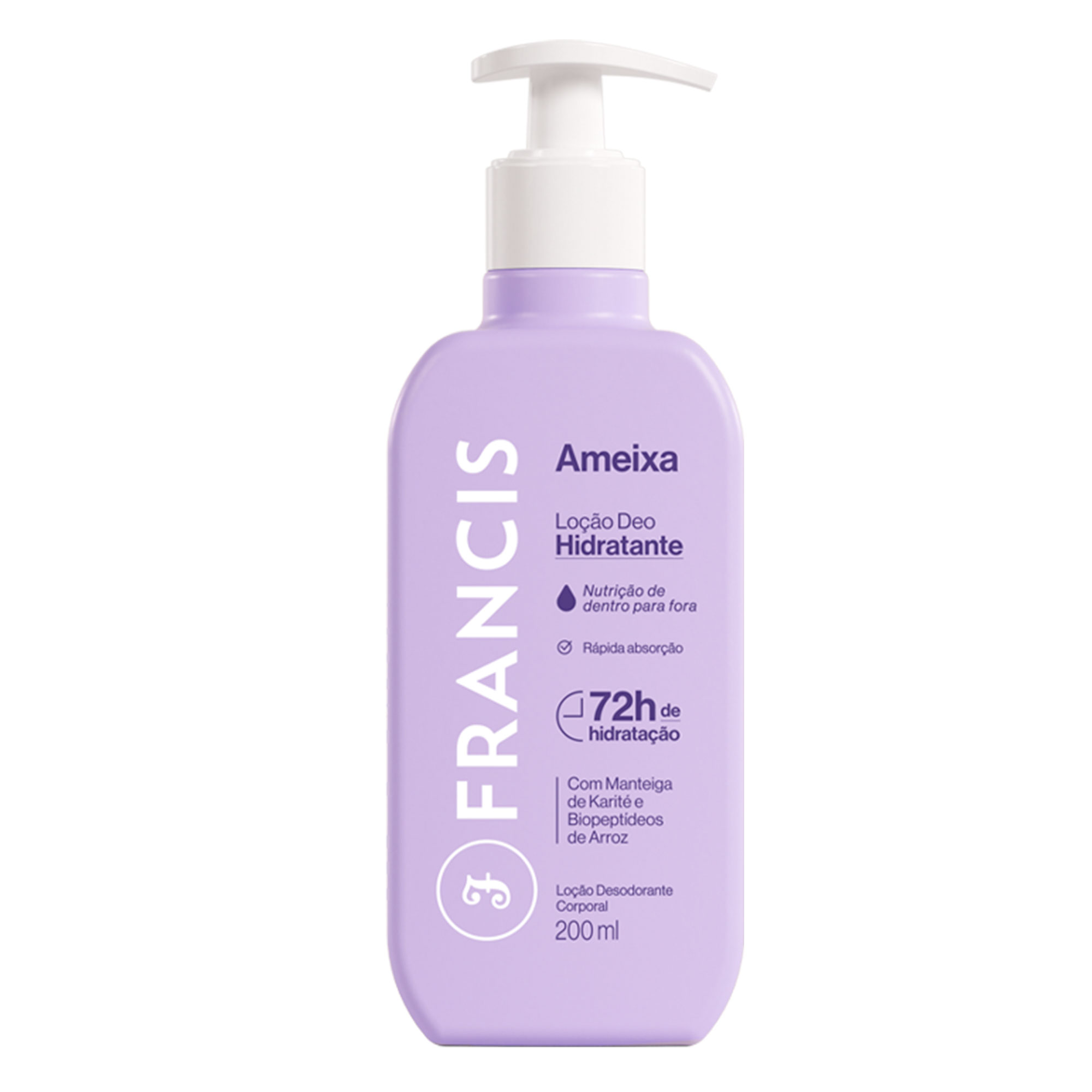 LOCAO DEO HIDRATANTE FRANCIS 200ML AMEIXA - LILAS