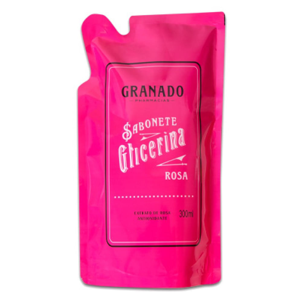 SABONETE LIQUIDO GRANADO GLICERINA REFIL 300ML ROSA