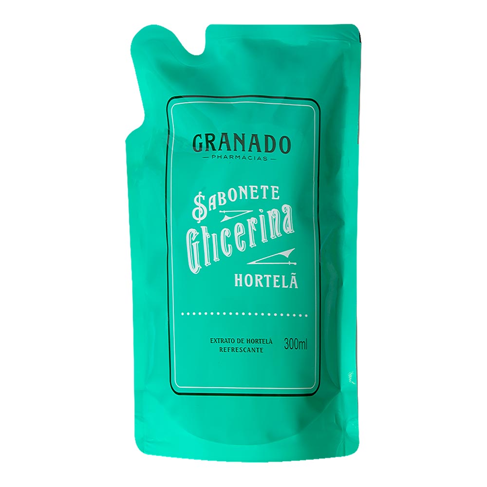 SABONETE LIQUIDO GRANADO GLICERINA REFIL 300ML HORTELA