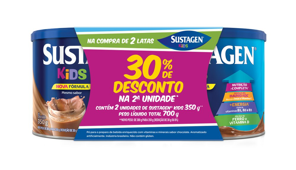 SUSTAGEN KIDS L2C/30% 2A UN 350G CHOCOLATE