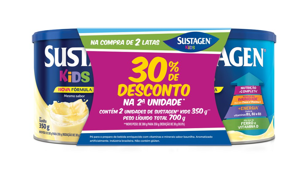 SUSTAGEN KIDS L2C/30% 2A UN 350G BAUNILHA