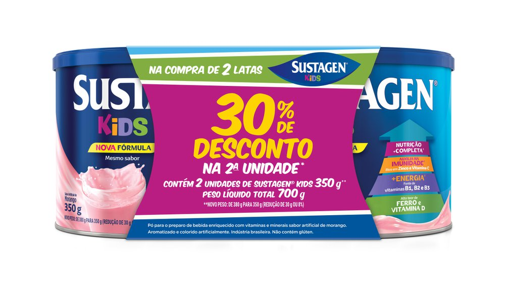 SUSTAGEN KIDS L2C/30% 2A UN 350G MORANGO
