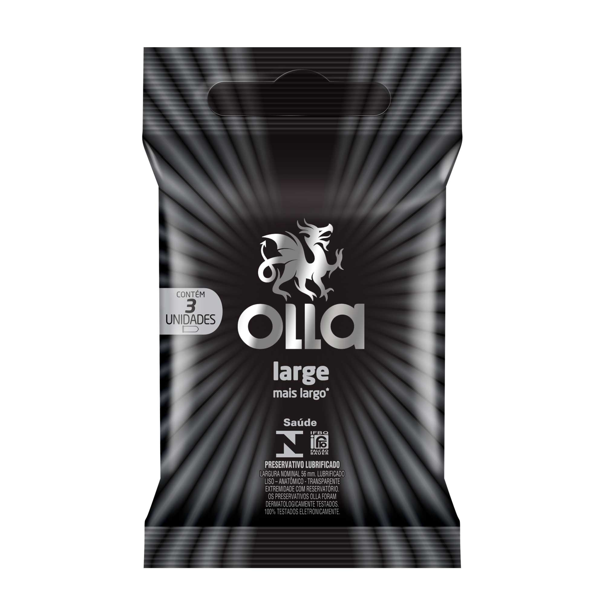 PRESERVATIVO OLLA LUBRIFICADO C/3UN LARGE