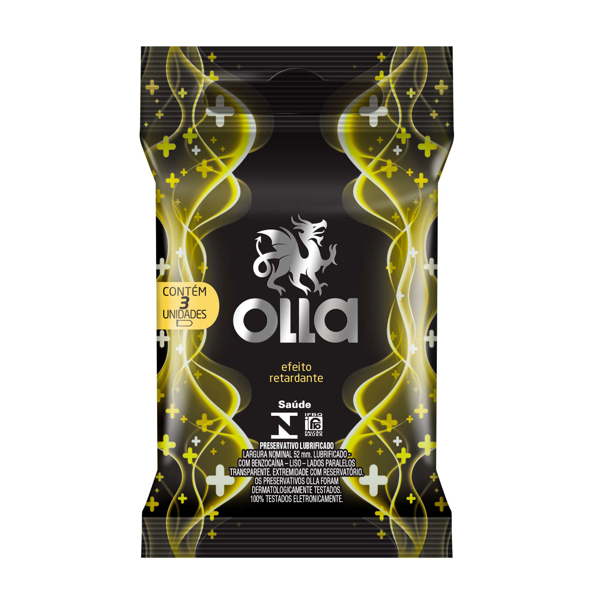 PRESERVATIVO OLLA LUBRIFICADO C/3UN FEITO RETARDANTE