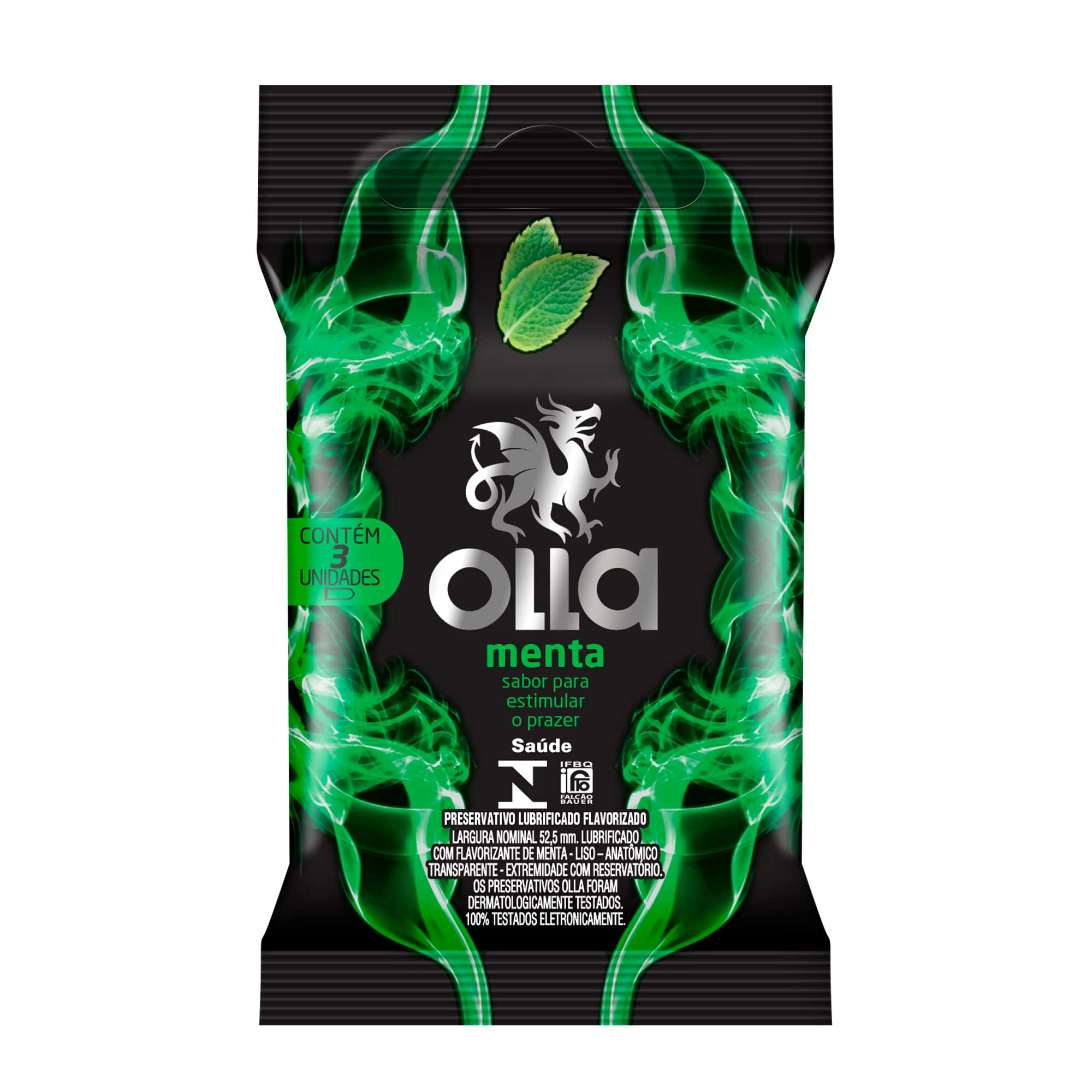 PRESERVATIVO OLLA LUBRIFICADO C/3UN. MENTA