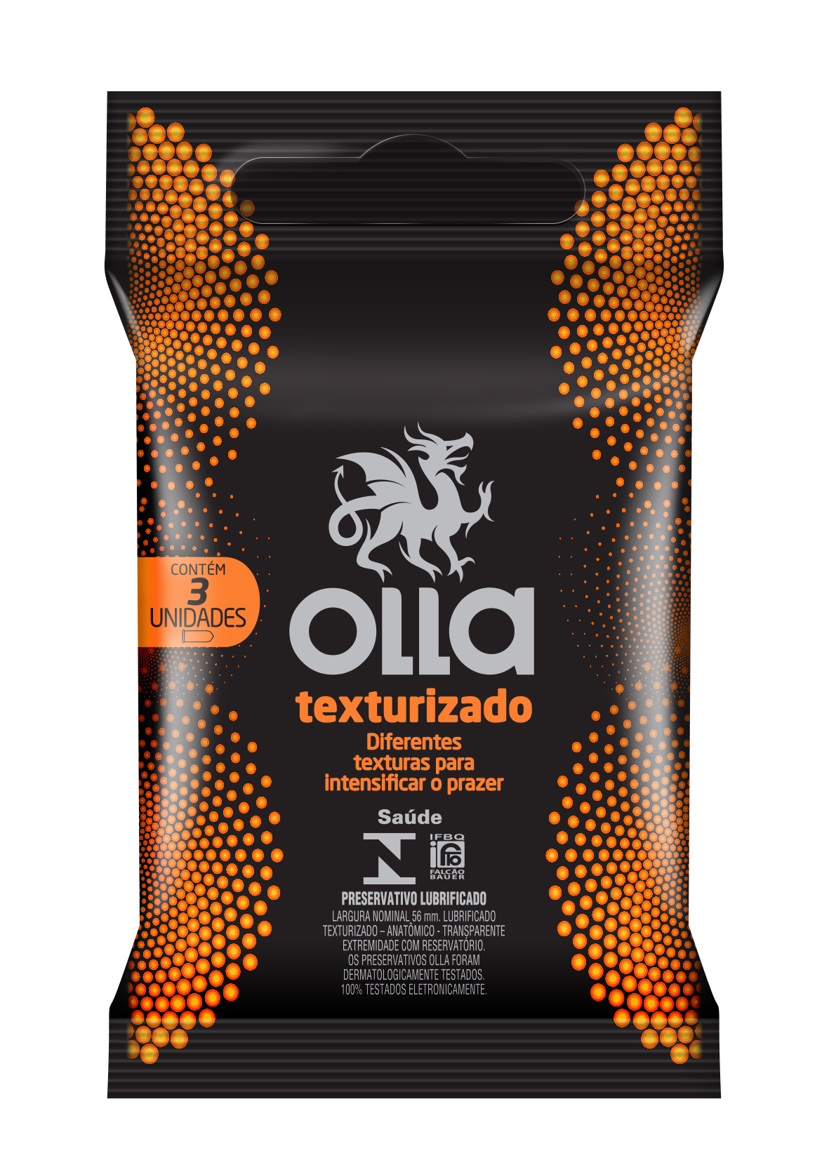PRESERVATIVO OLLA LUBRIFICADO C/3 UN STIMULUS TEXTURIZADO