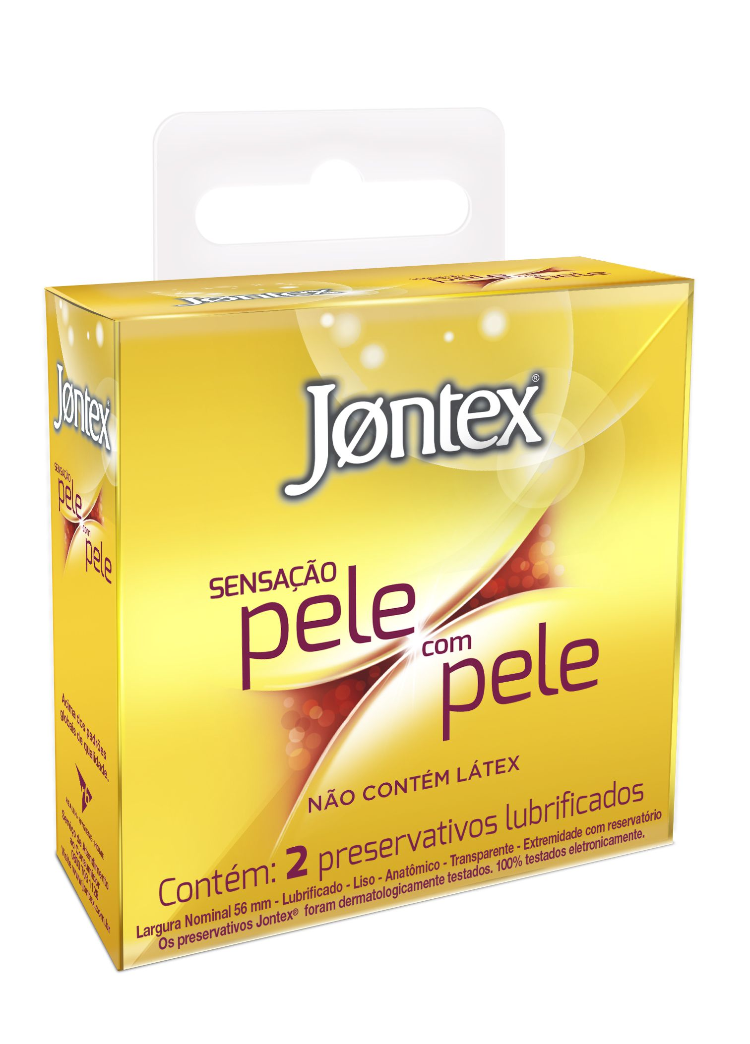 PRESERVATIVO JONTEX LUBRIFICADO C/2UN SENSACAO PELE C/ PELE