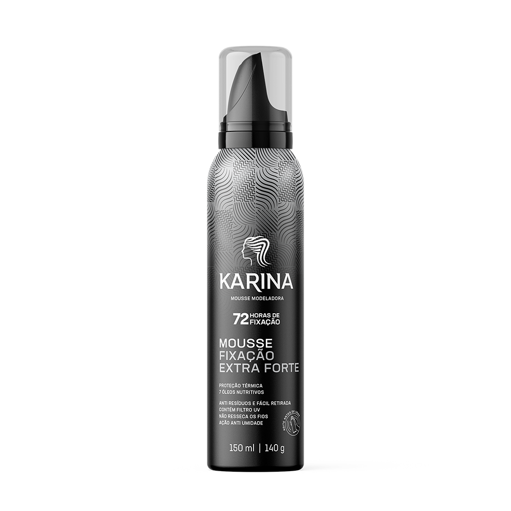 MOUSSE MODELADORA KARINA 150ML FIXACAO EXTRA FORTE