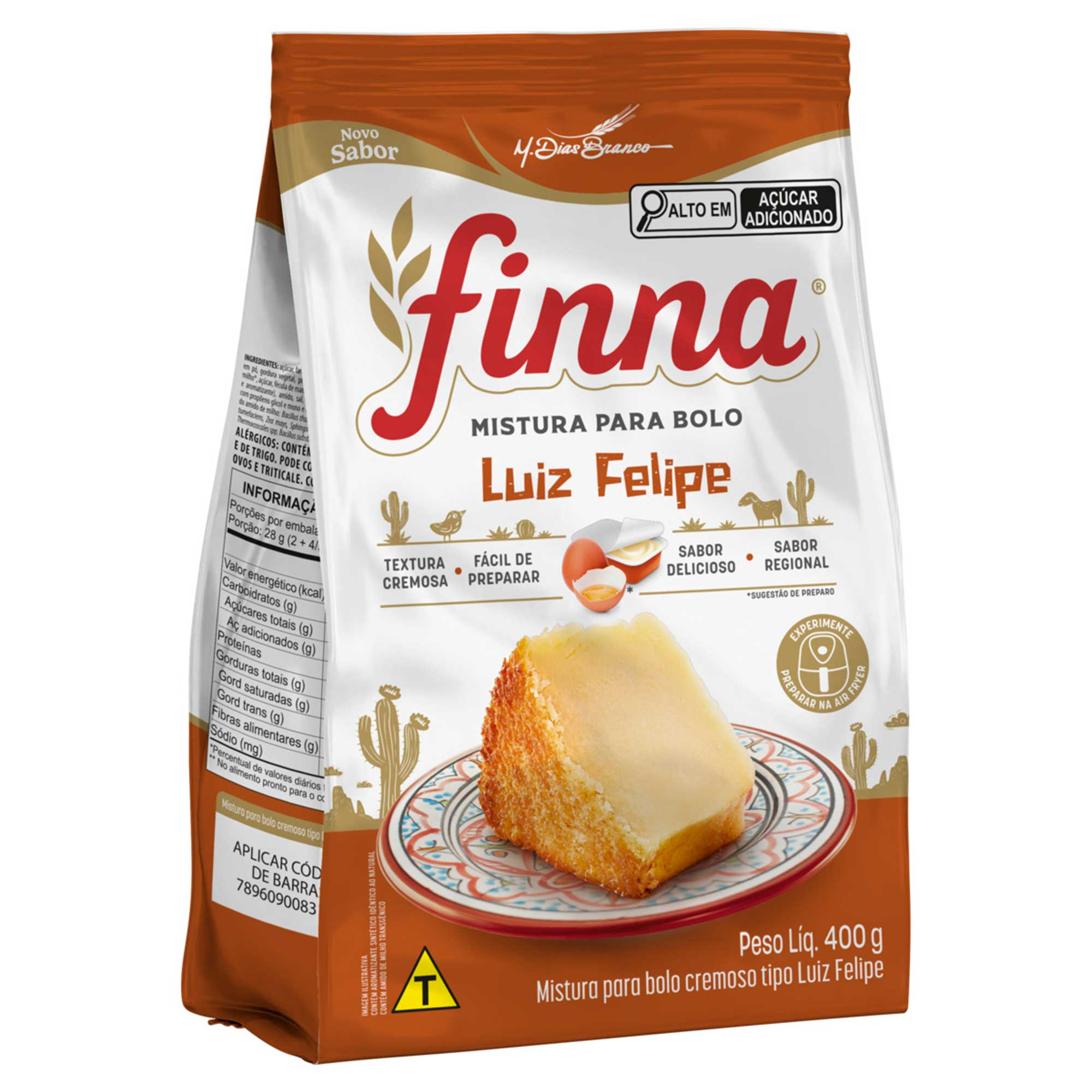 MISTURA P/ BOLO FINNA 400G LUIZ FELIPE