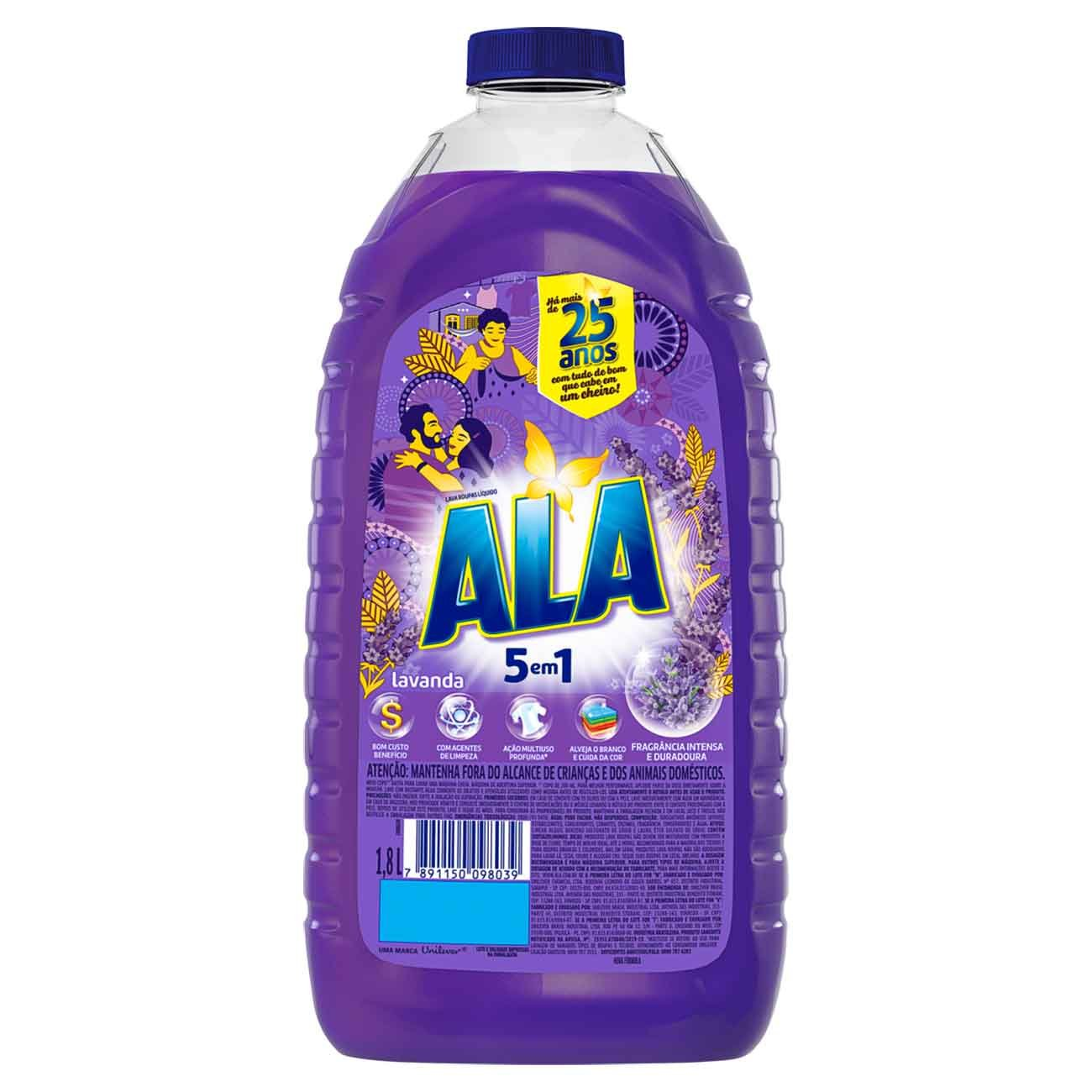 DETERGENTE LIQUIDO ALA 1,8L LAVANDA
