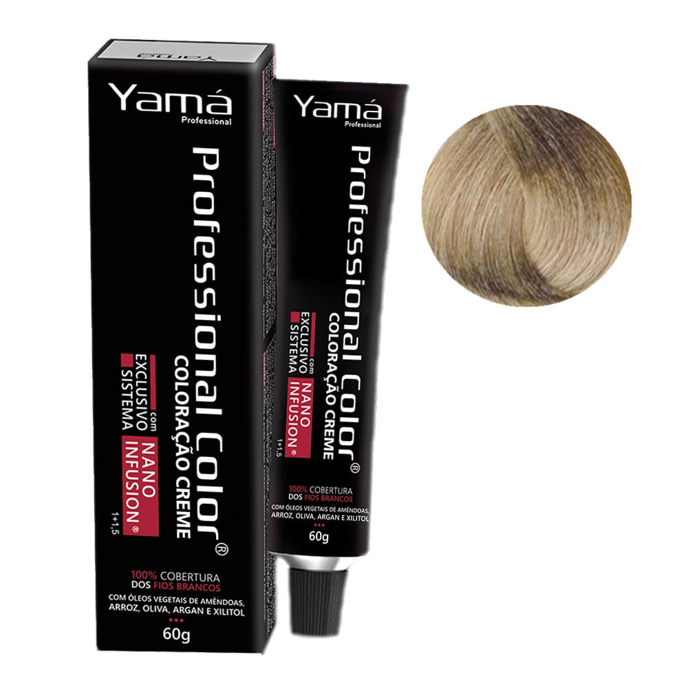 COLORACAO YAMA PROFISSIONAL NANO INFUSION 60G 9.0 LOURO MUITO CLARO