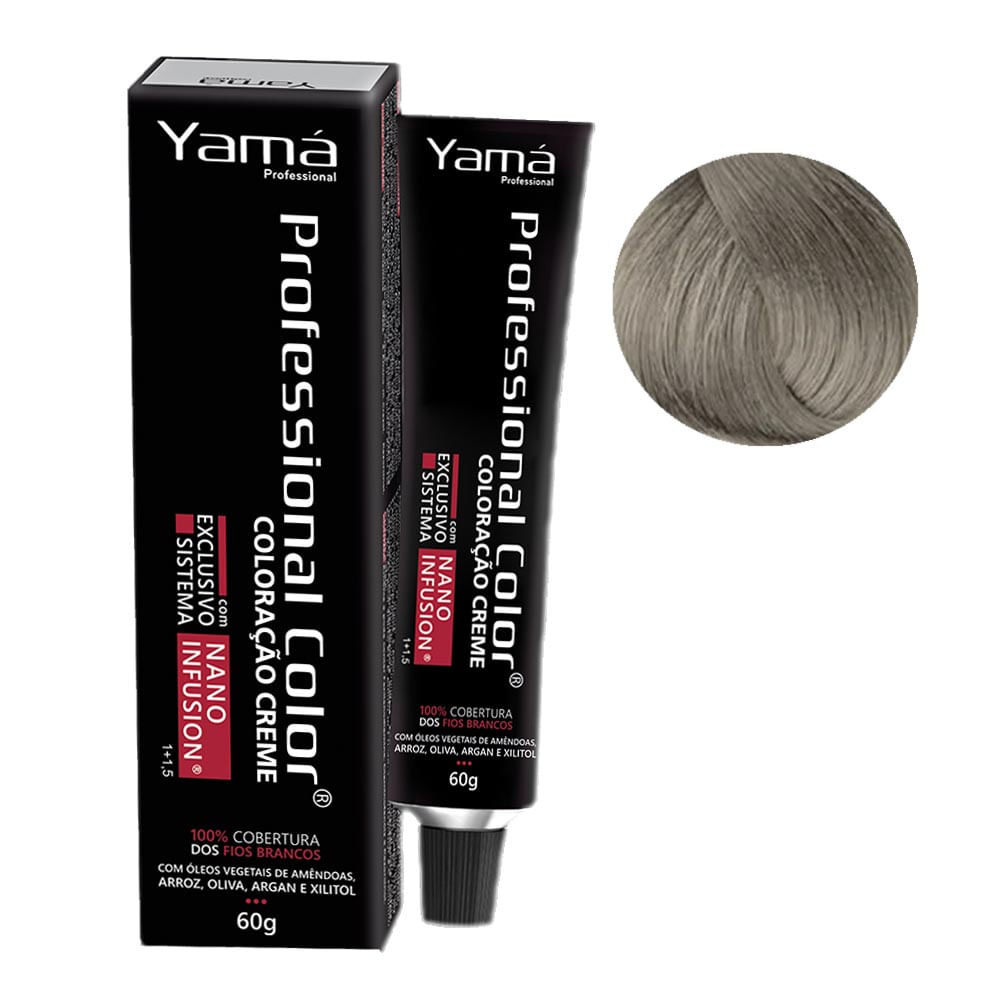 COLORACAO YAMA PROFISSIONAL NANO INFUSION 60G 9.1 LOURO MUITO CLARO ACINZENTADO