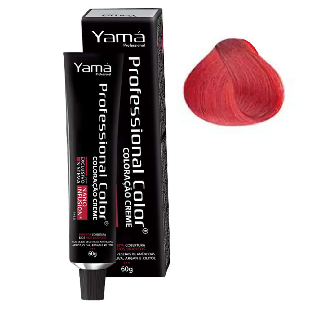 COLORACAO YAMA PROFISSIONAL NANO INFUSION 60G 0.66 MIX VERMELHO