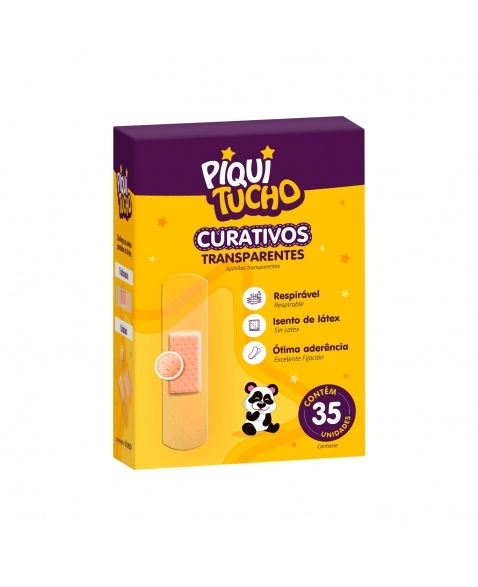 CURATIVO PIQUITUCHO TRANSPARENTE COM 35 UNIDADES