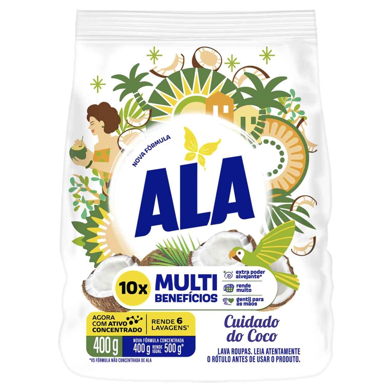 DETERGENTE PO ALA SACHET 400G CUIDADO DO COCO