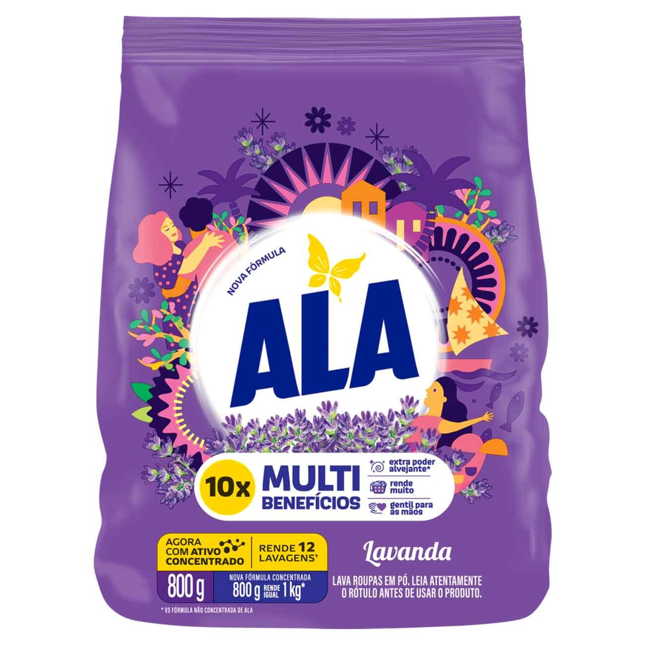 DETERGENTE PO ALA SACHET 800G LAVANDA