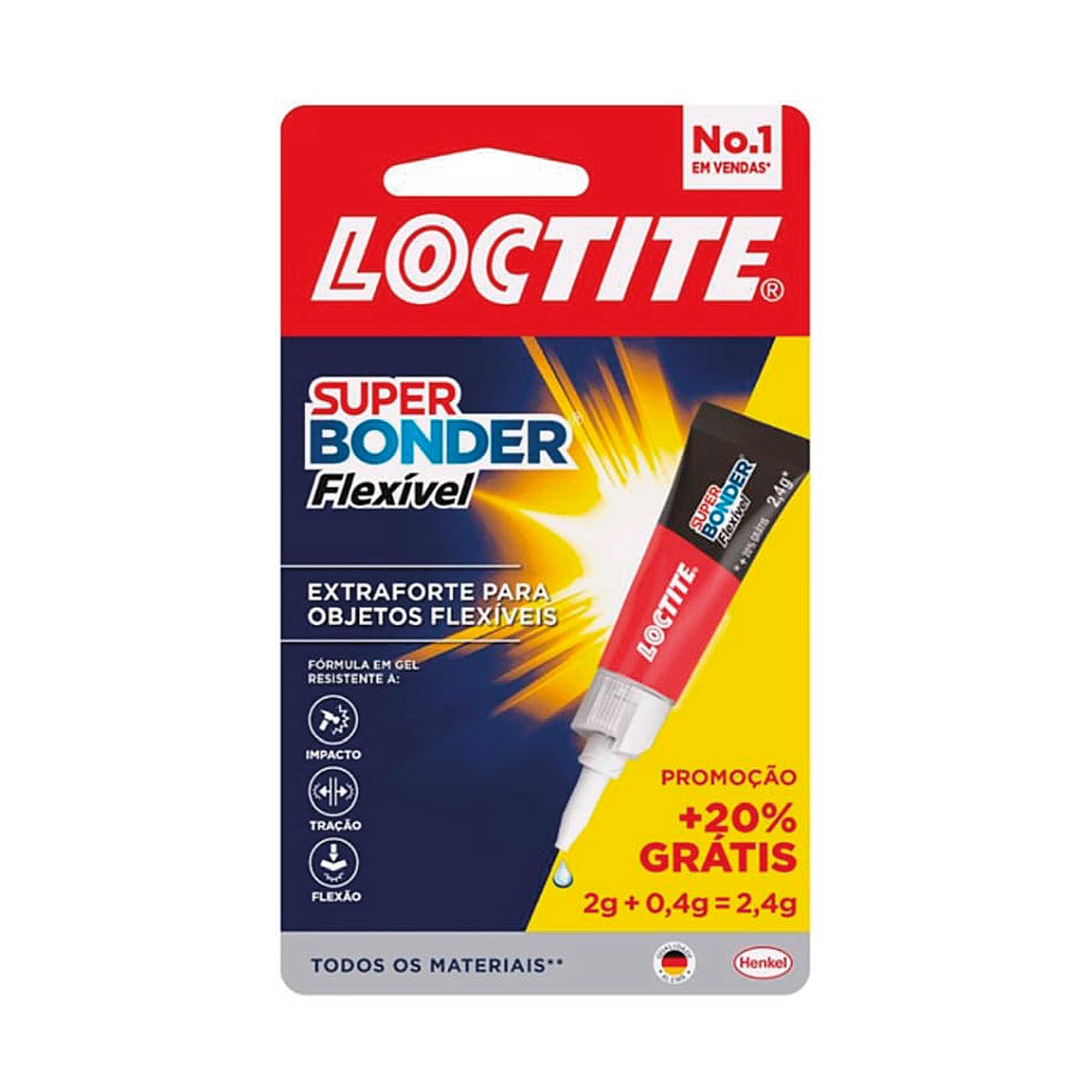 COLA SUPER BONDER FLEX GEL 2G+0,4G 20% GRATIS