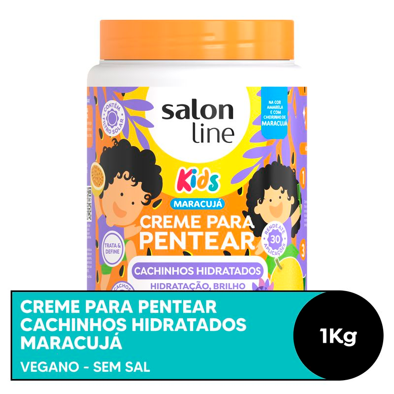 CREME PENTEAR SALON LINE 1KG CACHINHOS HIDRATADOS MARACUJA