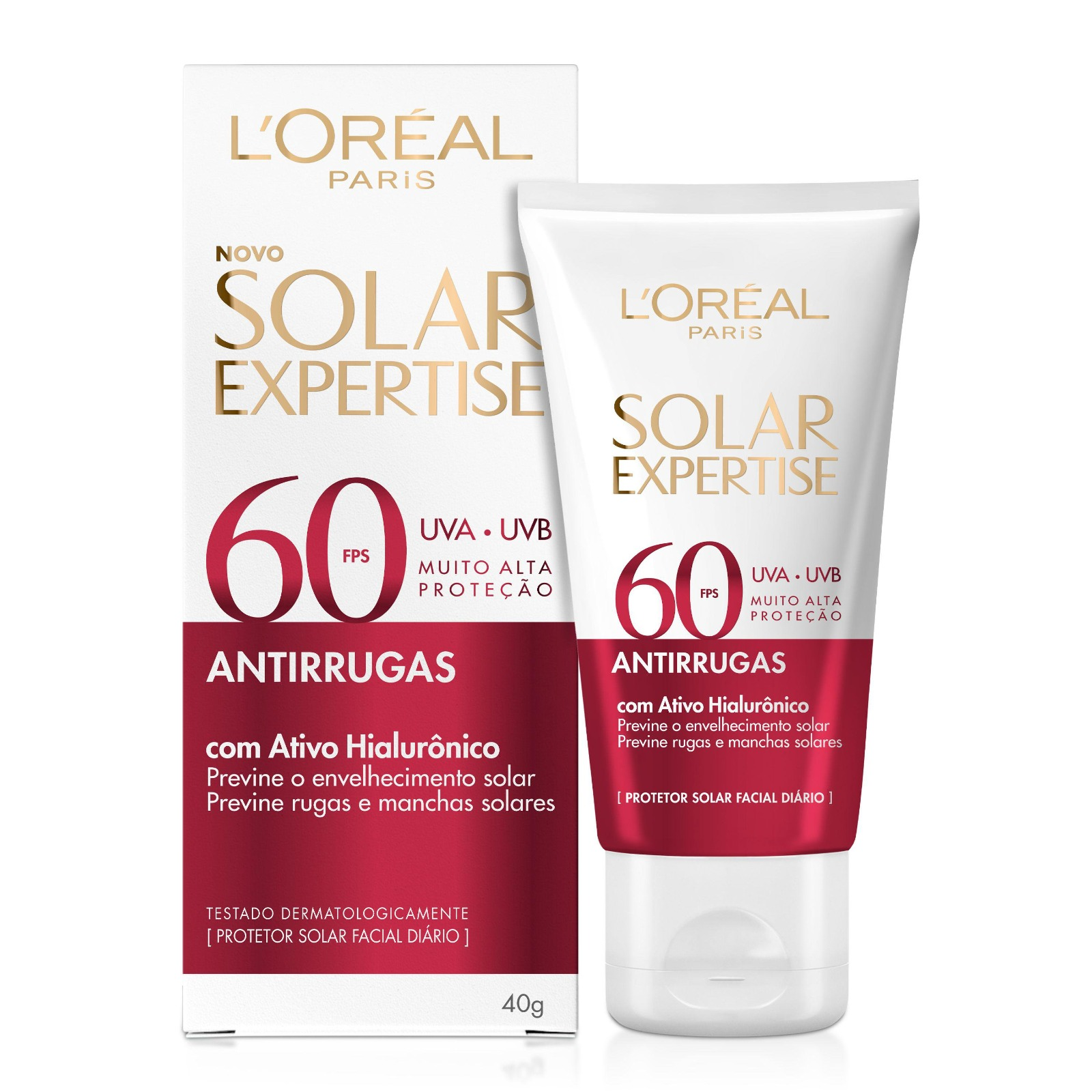 PROTETOR SOLAR LOREAL SOL.EXPERTISE FPS60 40G ANTIRRUGAS