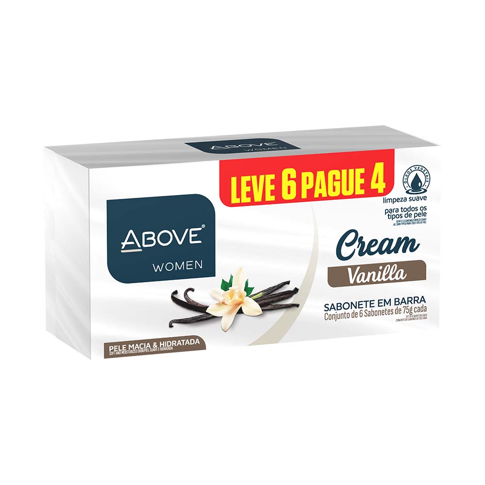 SABONTE ABOVE 75G LEVE 6 PAGUE 4 CREAM VANILLA