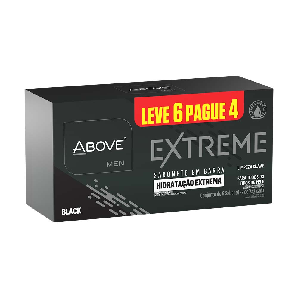 SABONETE ABOVE 75G LEVE 6 PAGUE 4 EXTREME BLACK