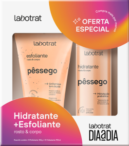 ESFOLIANTE 150G + HIDRATANTE 190ML LABOTRAT PESSEGO