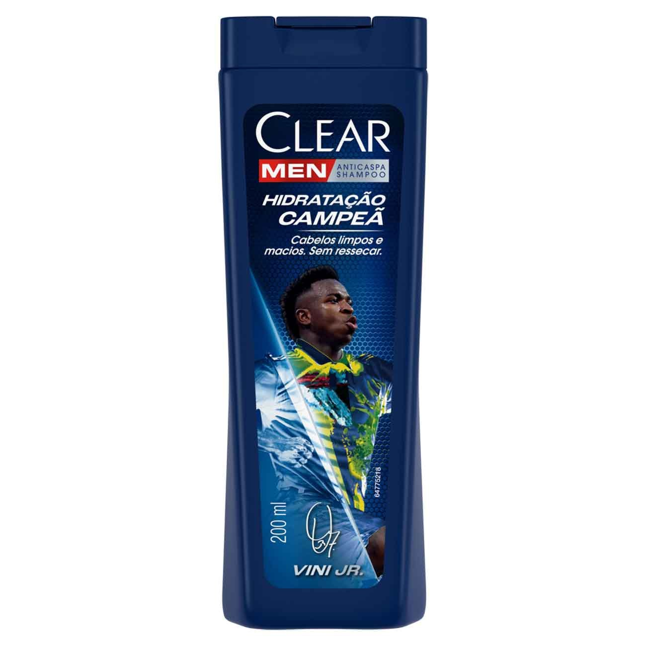 SHAMPOO CLEAR ANTICASPA 200ML MEN HIDRATACAO CAMPEA VINI JR
