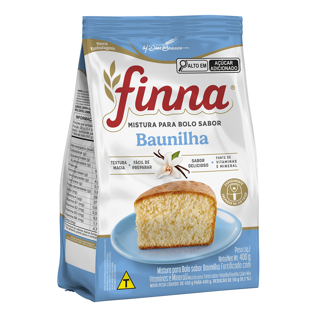 MISTURA PARA BOLO FINNA 400G BAUNILHA