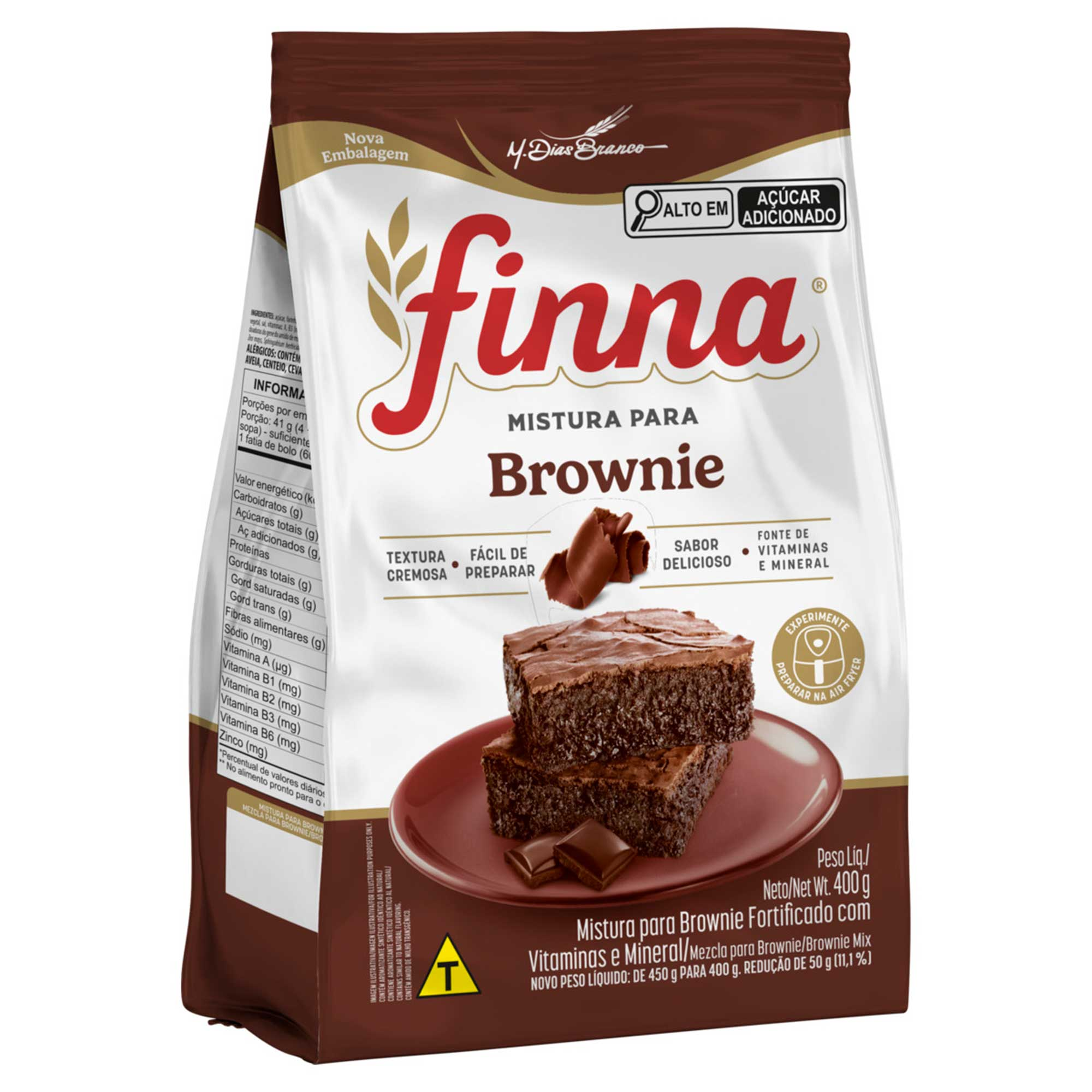 MISTURA PARA BOLO FINNA 400G BROWNIE