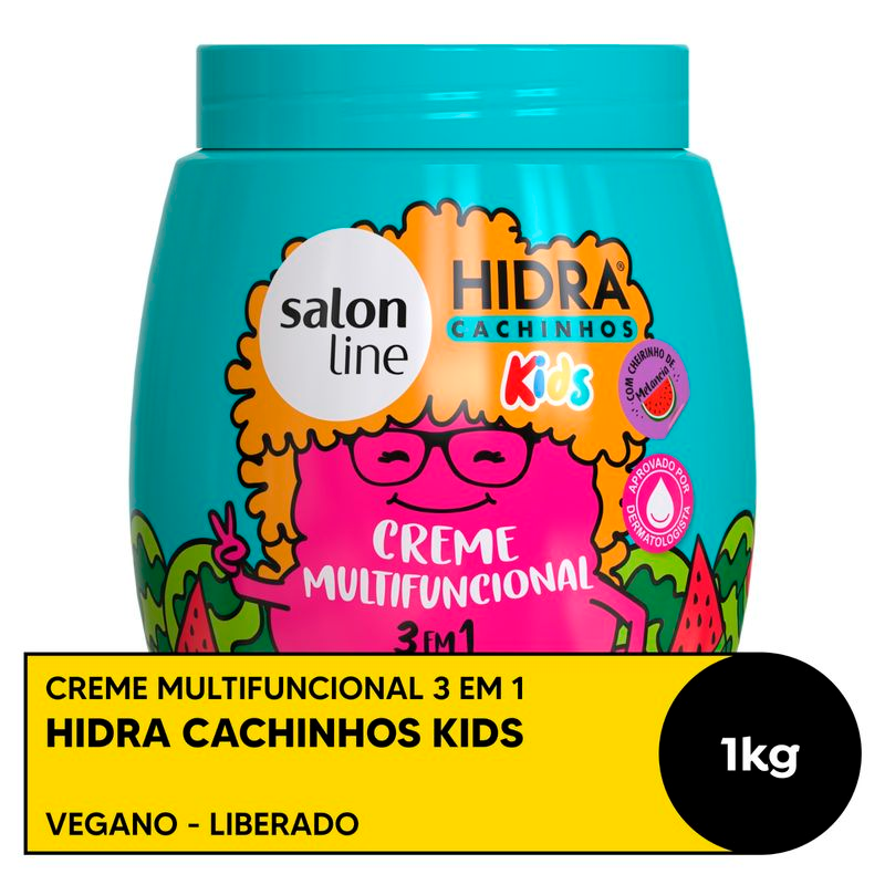 CREME MULTIFUNCIONAL SALON LINE HIDRA 3EM1 1KG KIDS CACHINHOS