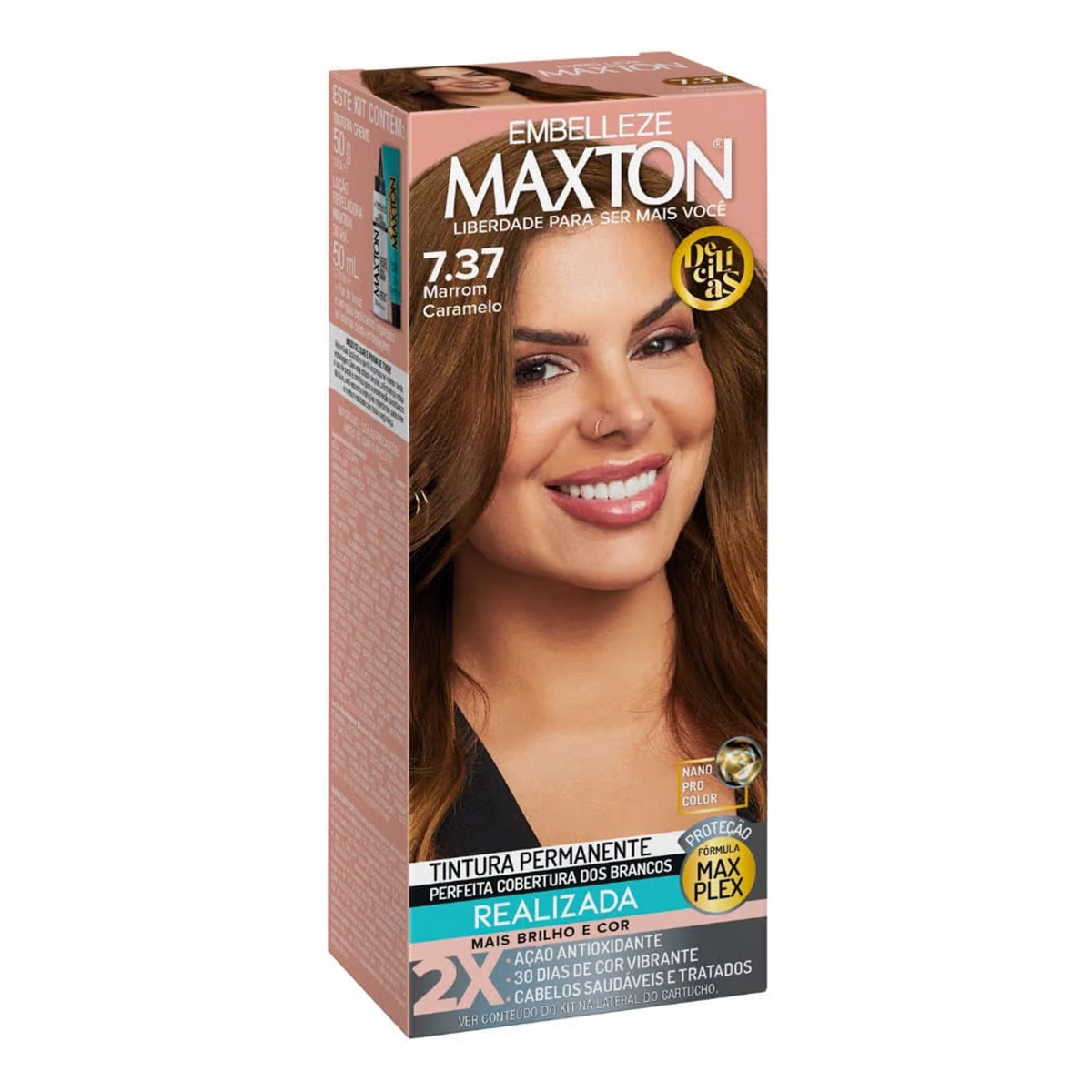 COLORACAO MAXTON KIT PRAT. 7.37 MARROM CARAMELO