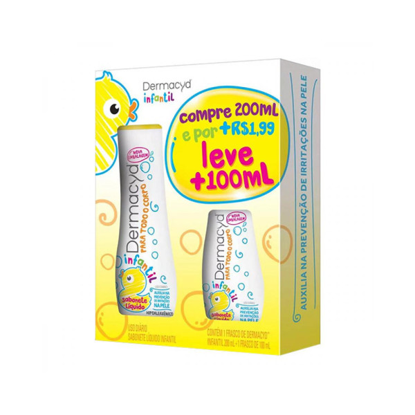 SABONETE LIQUIDO INTIMO DERMACYD 200ML + 100ML INFANTIL