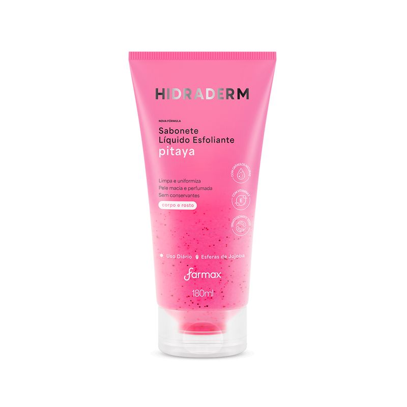 SABONETE LIQUIDO ESFOLIANTE HIDRADERM 180ML PITAYA