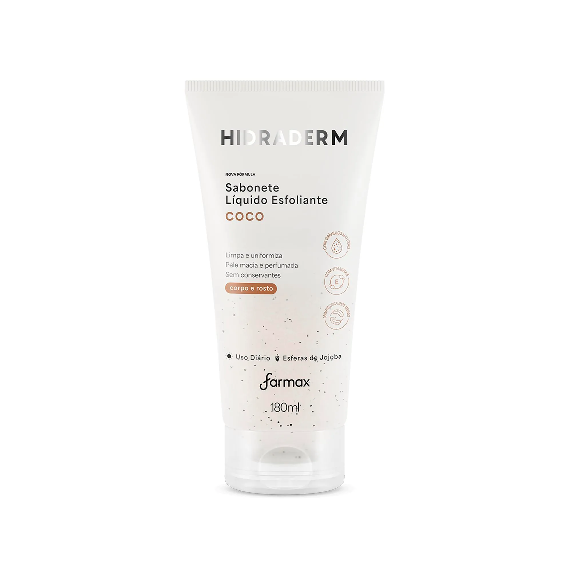 SABONETE LIQUIDO ESFOLIANTE HIDRADERM 180ML COCO