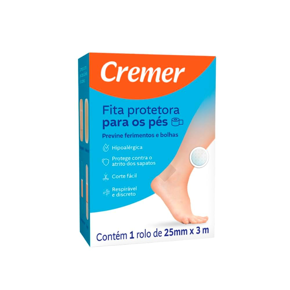 FITA PROTETORA PARA OS PES CREMER 2,5CMX3M