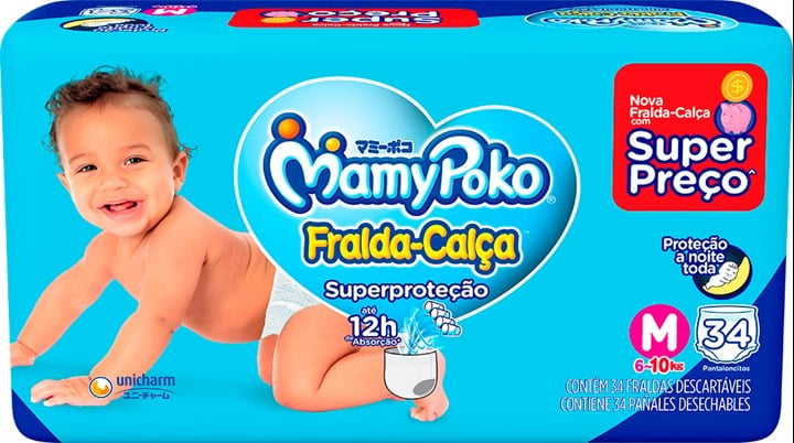 FRALDA MAMYPOKO CALCA SUPER PROTECAO JUMBO M C/34UN