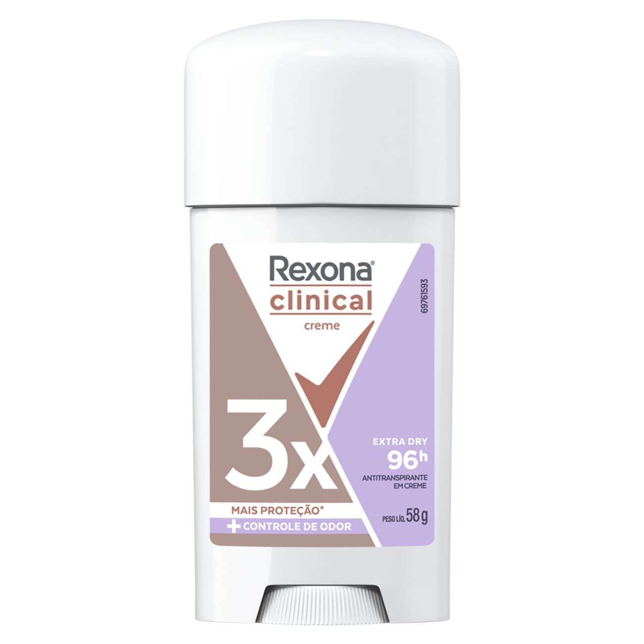 DESODORANTE CREME REXONA CLINICAL 58G EXTRA DRY