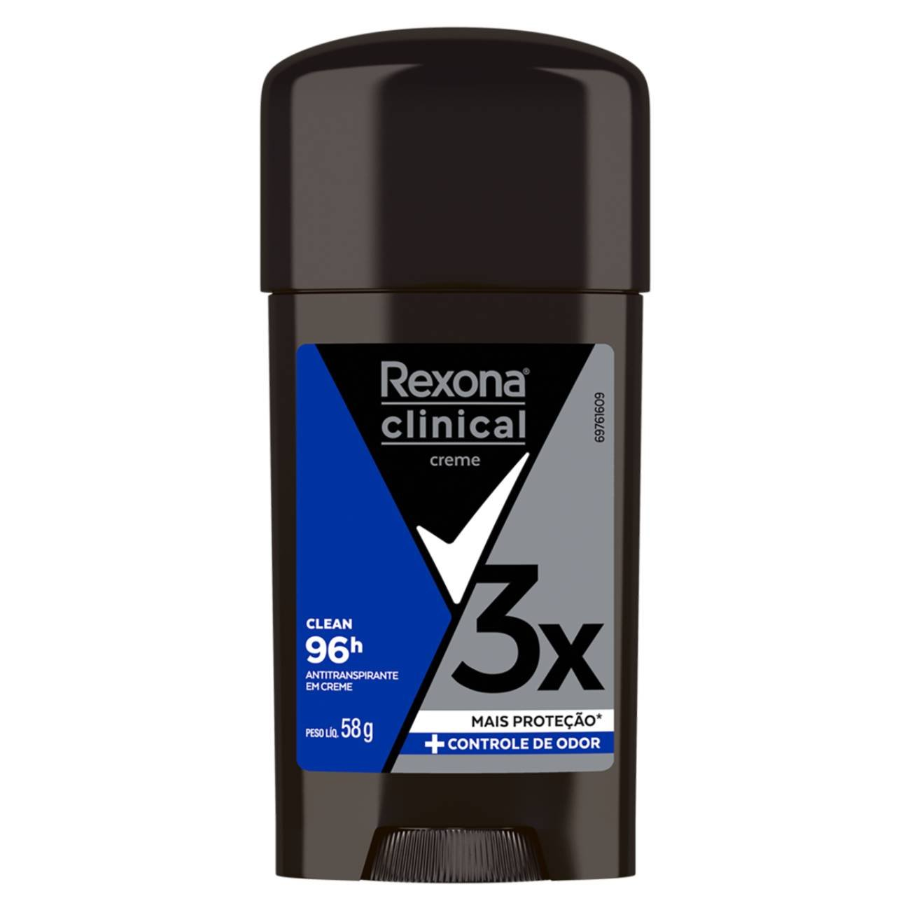 DESODORANTE CREME REXONA CLINICAL 58G CLEAN men